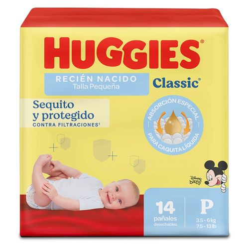Pañales Huggies Classic Etapa 1/P - 14 Unidades