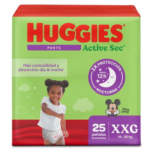 Pañales Huggies Active Sec Pants Etapa 5/XXG - 25 Unidades