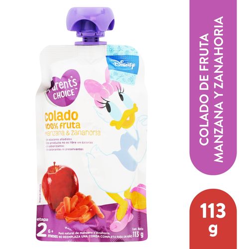 Colado Parents Choice Disney Sabor Manzana Y Zanahoria - 113 g