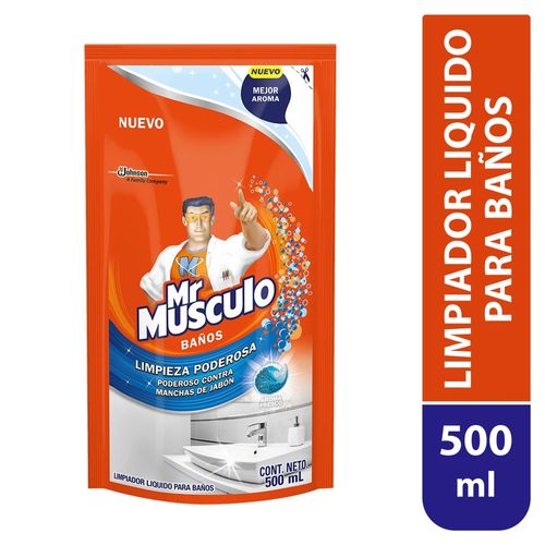 Limpiador Mr. Músculo Líquido Para Baños, Limpieza Poderosa - 500ml