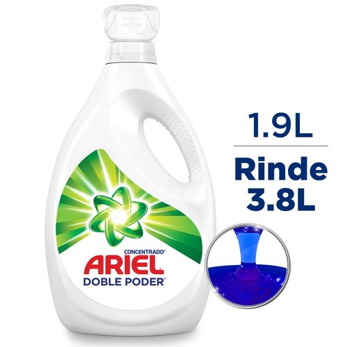 Detergente Ariel Líquido Concentrado para Lavar Ropa Blanca y De Color - 1.9 L