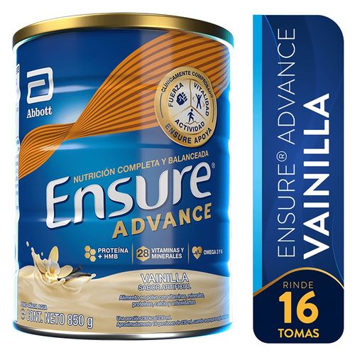 Complemento Marca Ensure Advance Sabor Vainilla -850gr