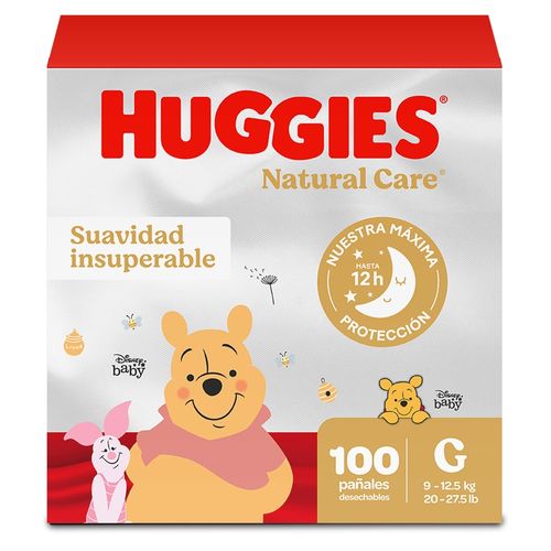 Pañales Huggies Natural Care Etapa 3/G Suavidad Insuperable - 100 uds