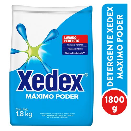 Detergente en polvo Xedex máximo poder - 1.8 kg