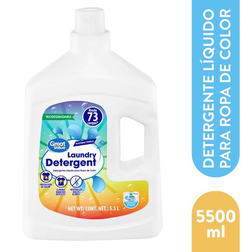 Detergente Great Value Líquido Ropa De Color - 5500 ml