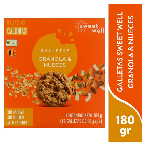 Galleta Sweet Well granola Libre De Azúcar - 180 g