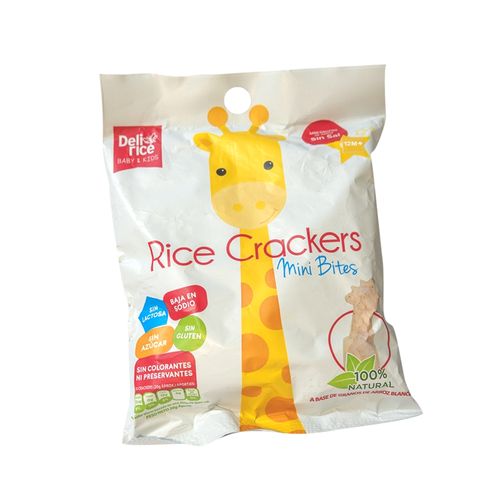 Galleta de arroz Delirice jirafas sin sal - 20 g