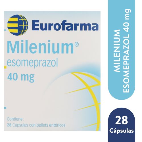 Milenium Eurofarma 40 mg caja 28 cápsulas - Precio indicado por cápsulas