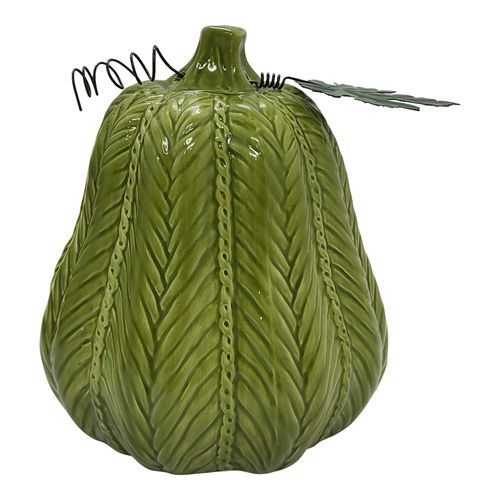 Calabaza Way to Celebrate cerámica color verde