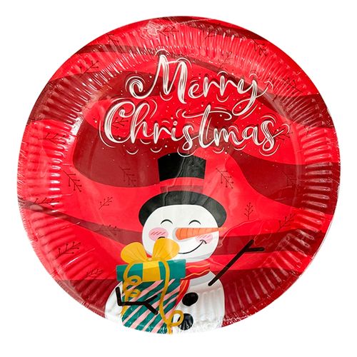 Plato Holiday Time navideño -9 pulgadas/ 10 uds