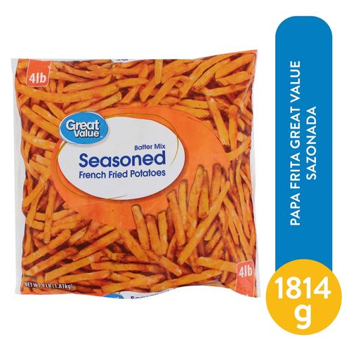 Papas Fritas Great Value Sazonada - 1814 g