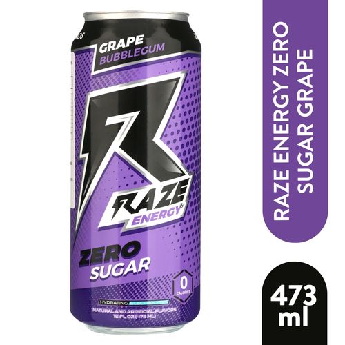 Bebida Energetica Raze Sabor Uva 473ml