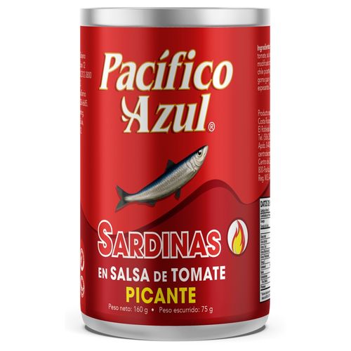 Sardina Pacifico Azul en Salsa de Tomate Picante - 160 g