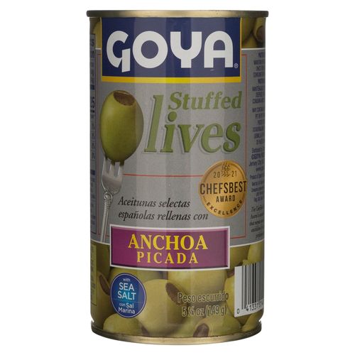 Aceitunas Goya rellenas de anchoa picada - 149 g