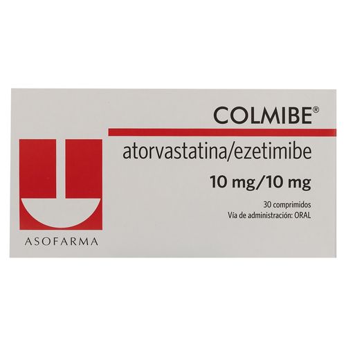 Colmibe Asofarma 10 mg/10 mg caja 30 comprimidos - Precio indicado por caja