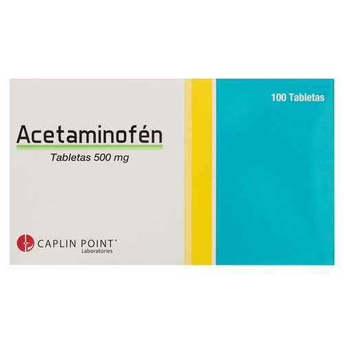 Acetaminofén Caplin 5000 mg caja 100 tabletas - Precio indicado por tableta