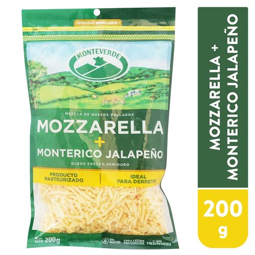 Queso Monteverde mozzarella jalapeño - 200 g