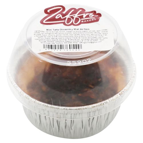 Mini tarta Zaffró de chiverre y miel de coco - 60 g