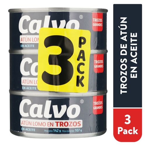 Atún Calvo lomo trozos en aceite 3 pack - 426 g
