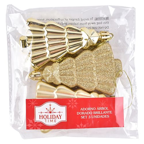 Adorno Árbol Holiday Timae color dorado