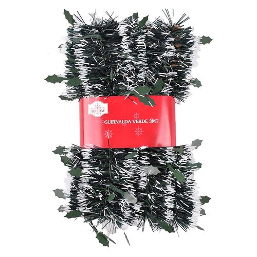 Guirnalda Holiday Time color Verde nevada -3 m