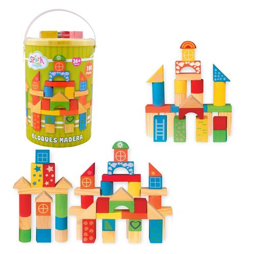 Bloques Spark Create Imagine colores - 100 Pzas