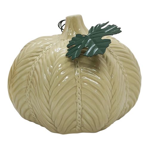 Calabaza Way to Celebrate cerámica color beige