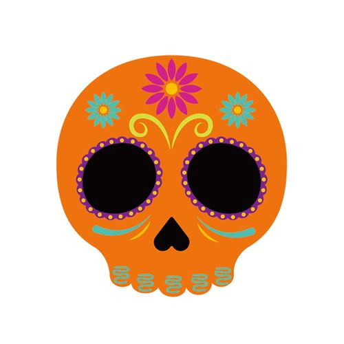 Guirnalda Catrinas Papel Morado Dod