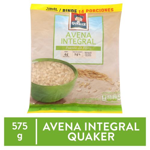 Avena Quaker integral tamaño familiar - 575 g