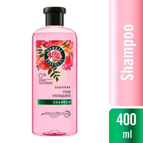 Shampoo Marca Herbal Essences Suavidad Rosa Mosqueta -400ml
