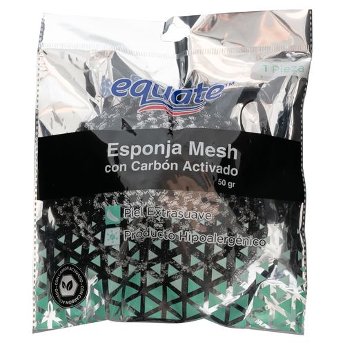 Esponja Equate Mesh Con Carbón Activado