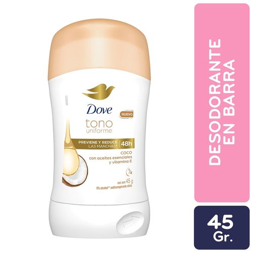 Desodorante Dove Tono Uniforme Coco Y Vitamina E - 45 gr