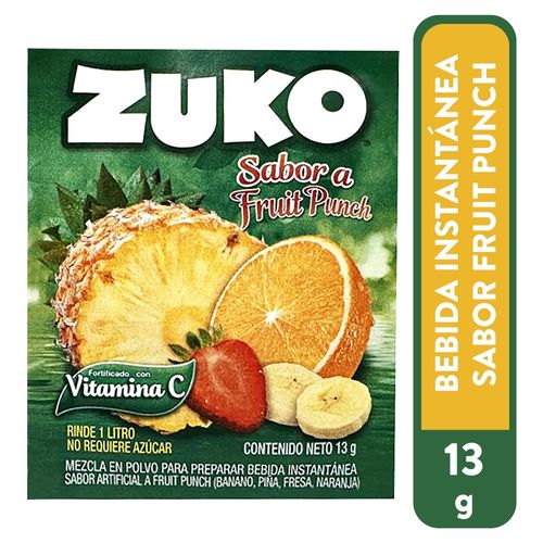 Bebida Instantánea  Zuko Fruit Punch - 13 g