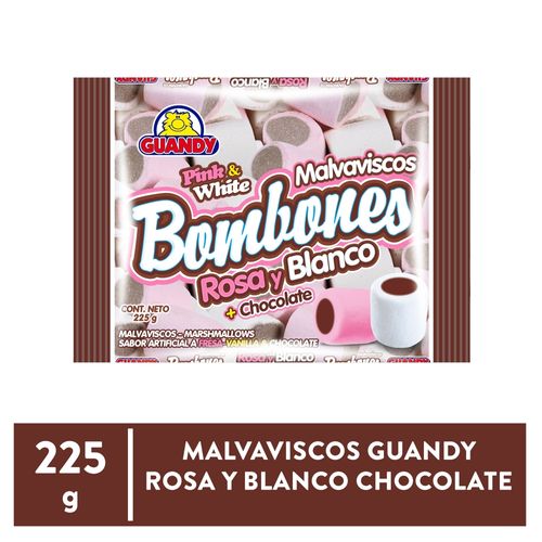 Malvaviscos Guandy sabor fresa, vainilla y chocolate - 225 g