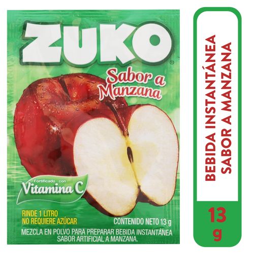 Bebida En Polvo Zuko Sabor Manzana - 13 g