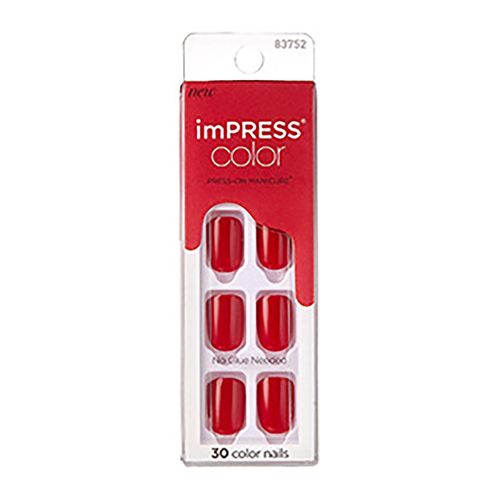 Uñas Kiss Postizas Impress Color Reddy