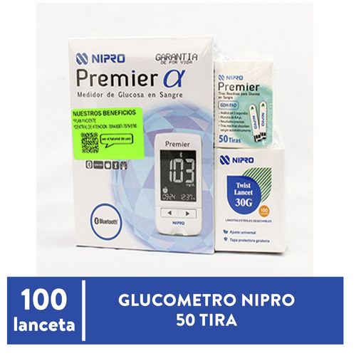 Glucometro Nipro 50 Tira 100 Lanceta
