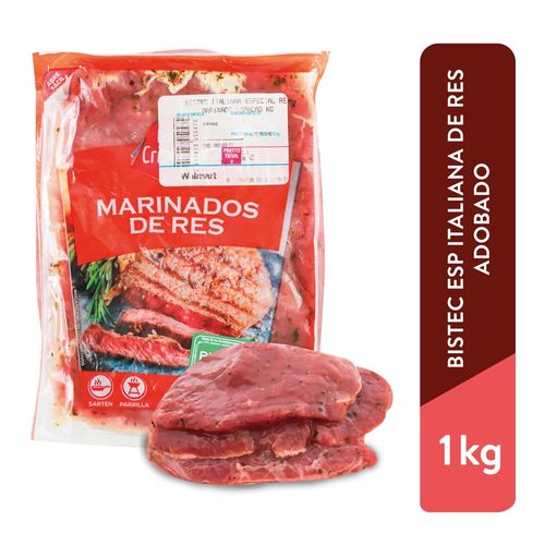 Bistec De Res Especial Adobado Italiano Don Cristobal, Empacado, Precio indicado por Kilo