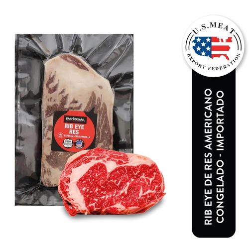 Rib Eye De Res Importado Marketside, Empacado, Precio indicado por Kilo