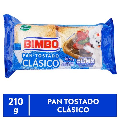 Pan Bimbo Tostado Blanco Clásico - 210 g
