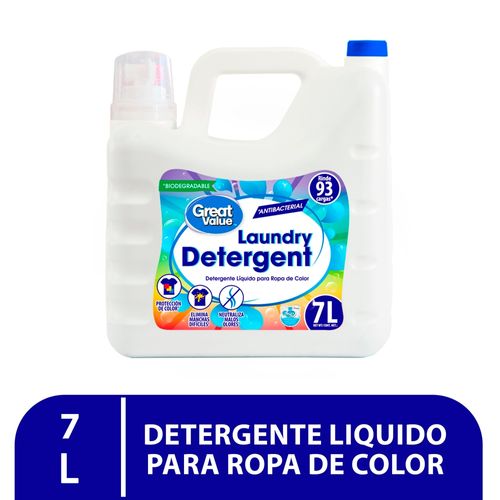 Detergente líquido Great Value para ropa blanca y color -7000ml