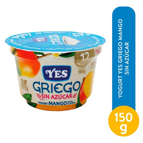 Yogurt Yes Griego Sabor Mango sin azúcar - 150 g