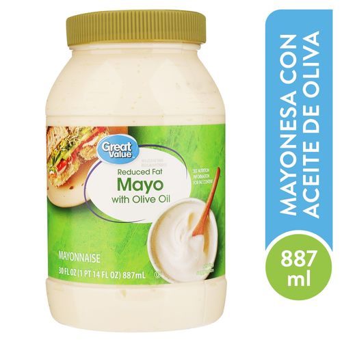 Mayonesa Great Value Light Con Aceite De Oliva - 887 ml