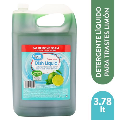 Lavaplatos Great Value limón - 3.78 L