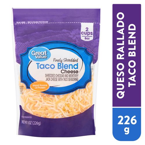 Queso Great Value Rallado Para Taco - 226 g