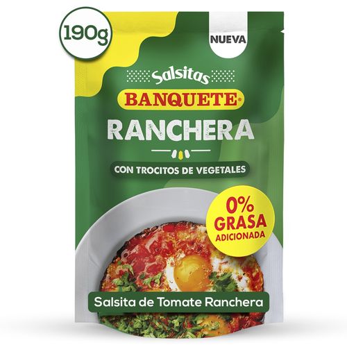 Salsita preparada Banquete ranchera con trocitos de vegetales - 190 g
