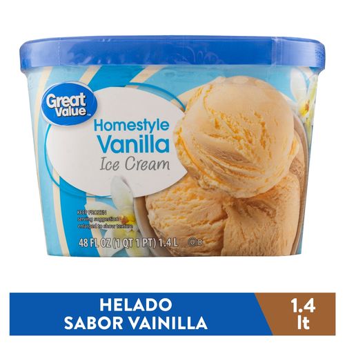 Helado Great Value Sabor Vainilla - 1400 g