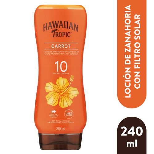 Bronceador Hawaiian Tropic zanahoria FPS 10 - 240 ml