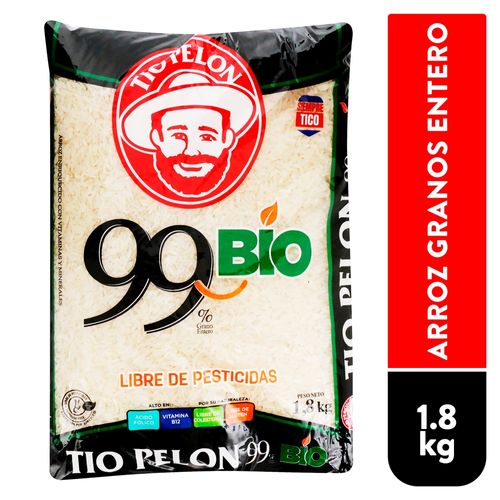 Arroz bio libre de pesticidas Tío Pelón 99% grano entero - 1800 g