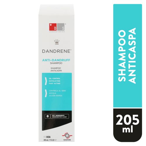 Shampoo anticaspa dandrene Megalabs DS para cuero cabelludo - 205 ml